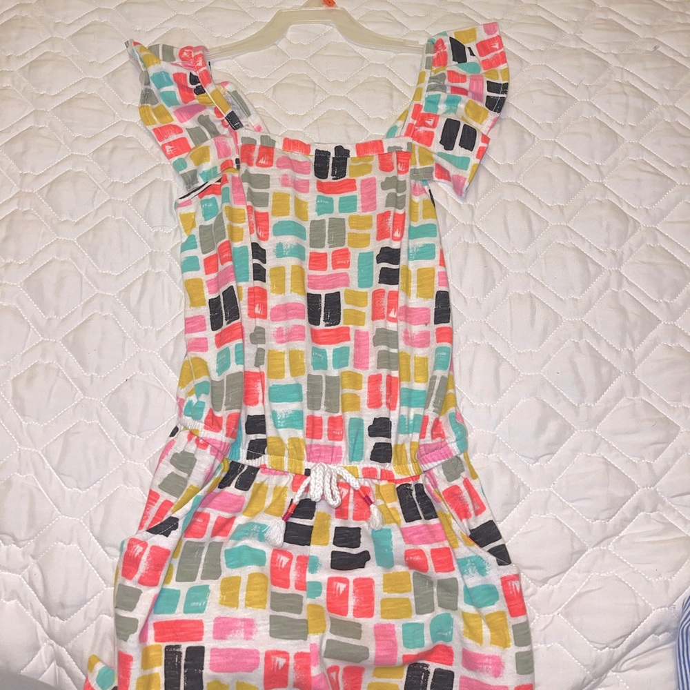 Cat and Jack girls Multi Colored Romper. Size 7/8